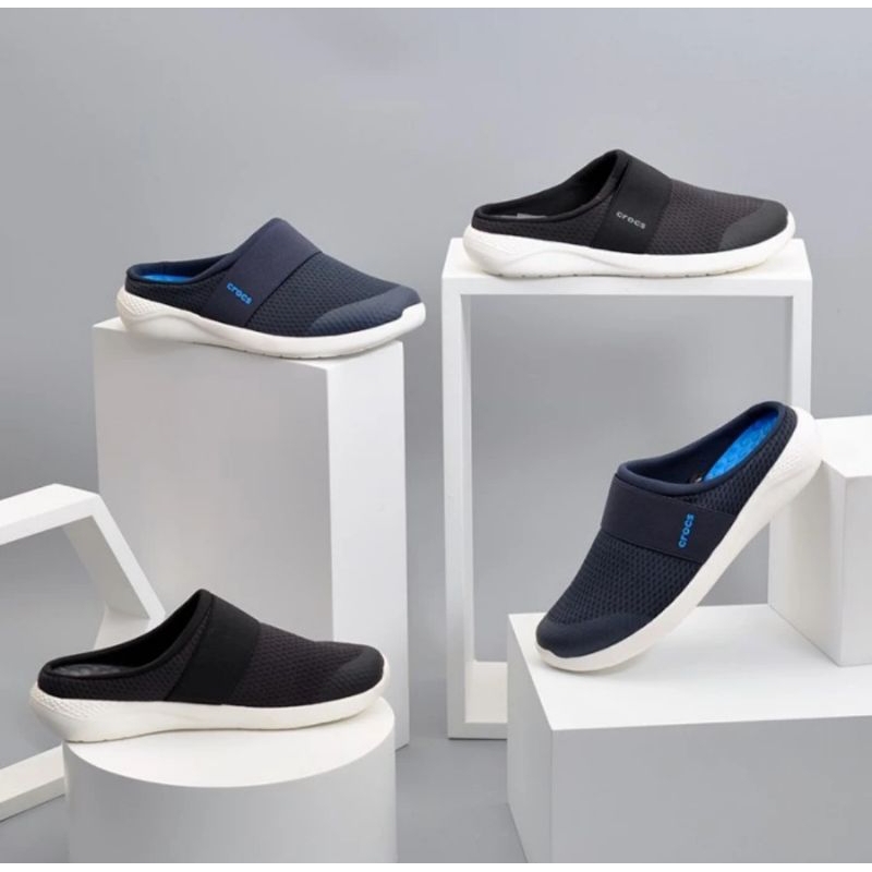 Sandal Crocs / Sandal Sepatu Crocs / Crocs Literide Mesh Mule - Hitam