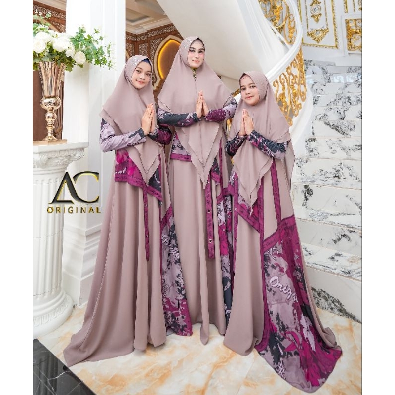 Gamis syari couple SALSA ibu dan anak harga terpisah by ac original