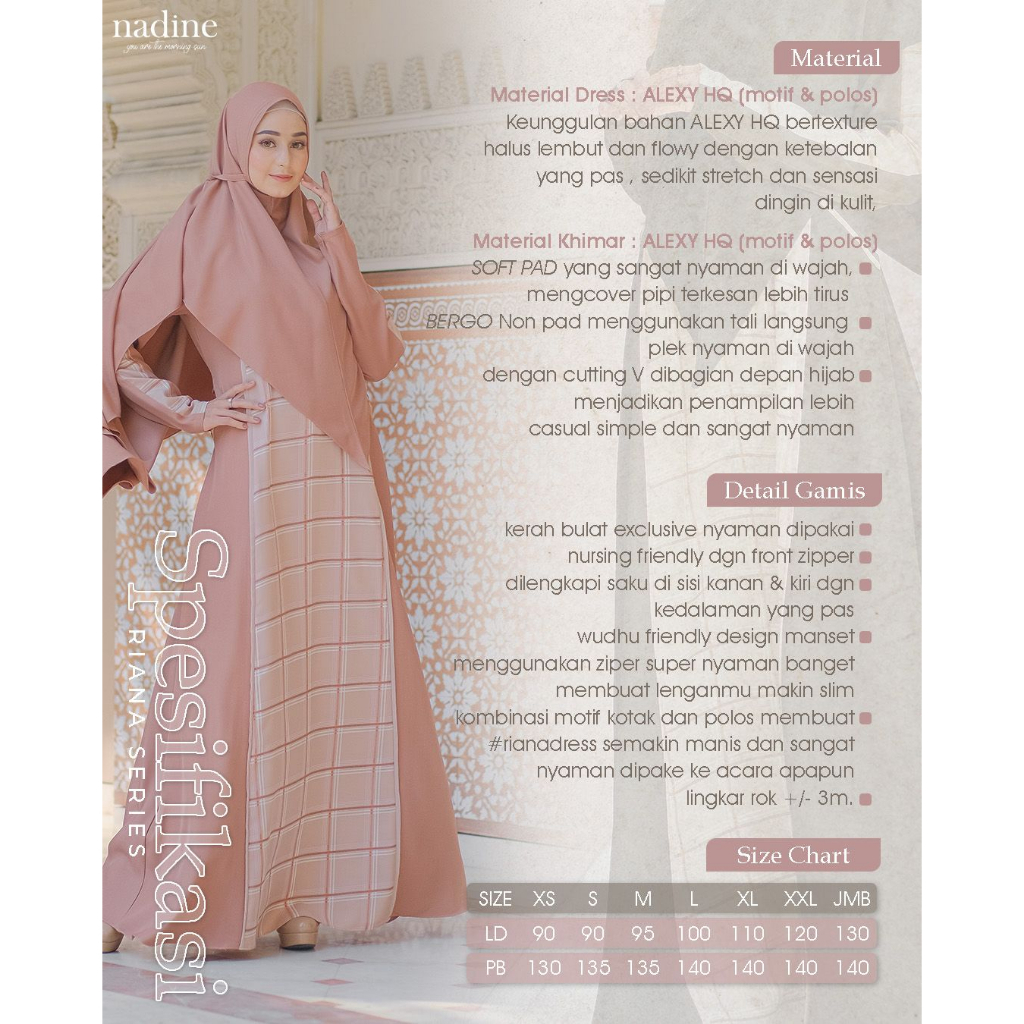 Riana Dress by Nadine Set khimar