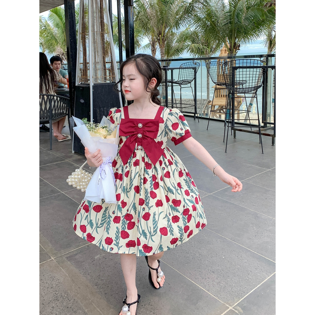 DR6-Dress Anak Perempuan Flower Red Fantasy