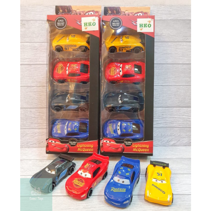 

Promo Mainan Mobil Diecast CARS Lightning McQueen Pull Back 4PCS No.388 Limited