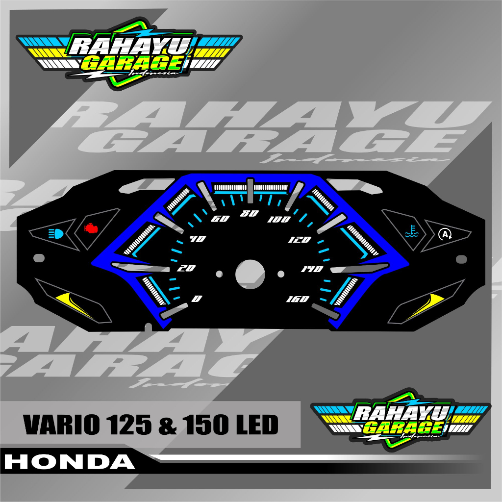 papan speedometer custom vario125 LED panel spido meter vario 125 LED