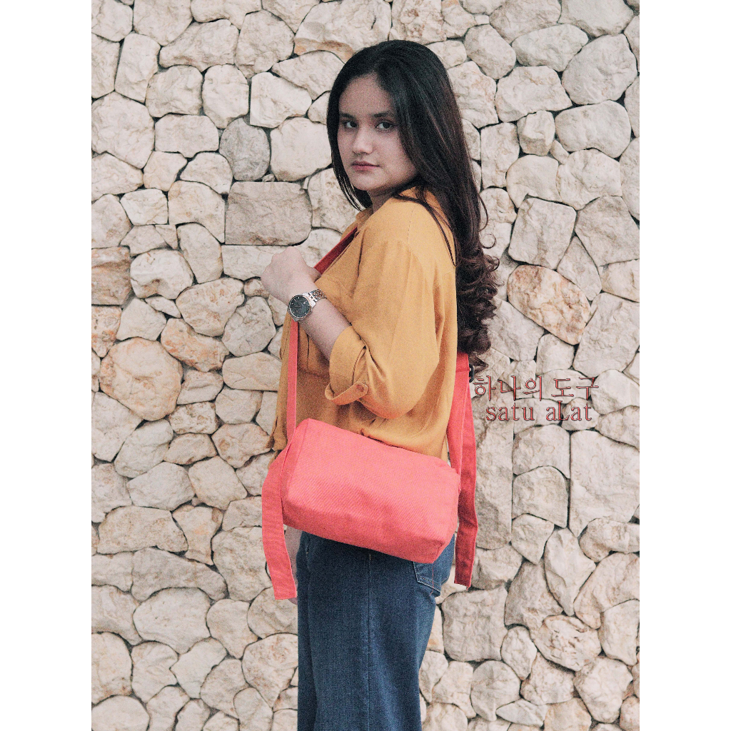 SATU ALAT Tas Selempang SAKURA 100% Canvas Premium Tebal Tas Kanvas