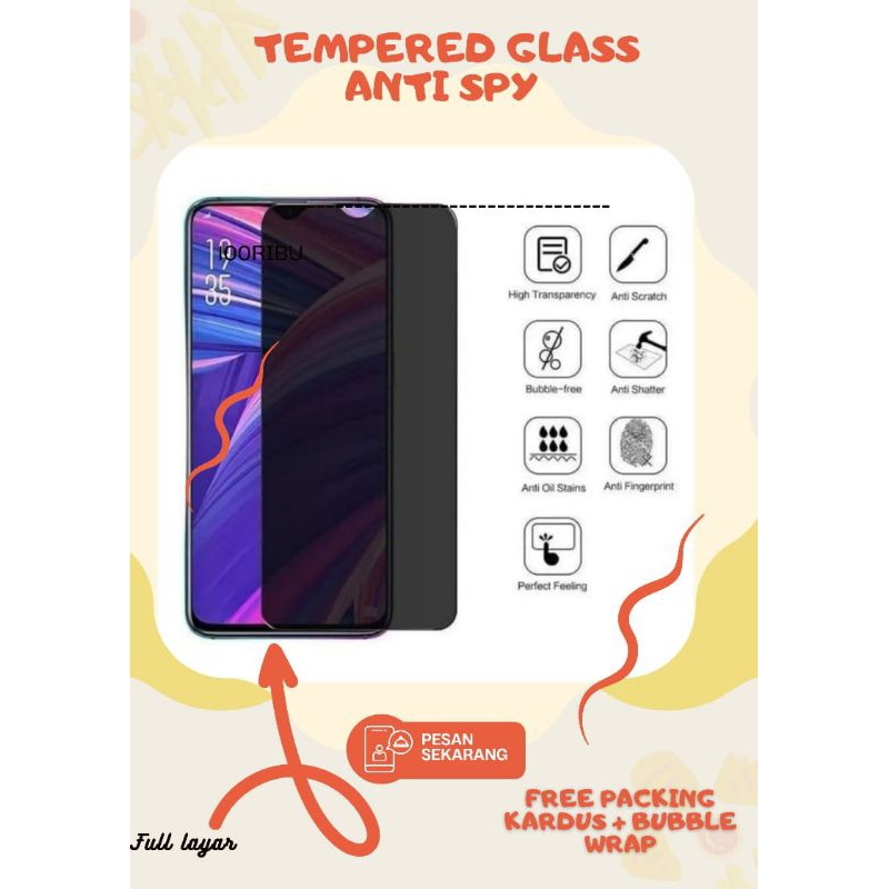 TEMPERED GLASS ANTI SPY XIAOMI POCO C3 F2 PRO F3 F4 M3 M3 PRO M4 PRO 5G X3 X3 PRO M5 M5 PRO