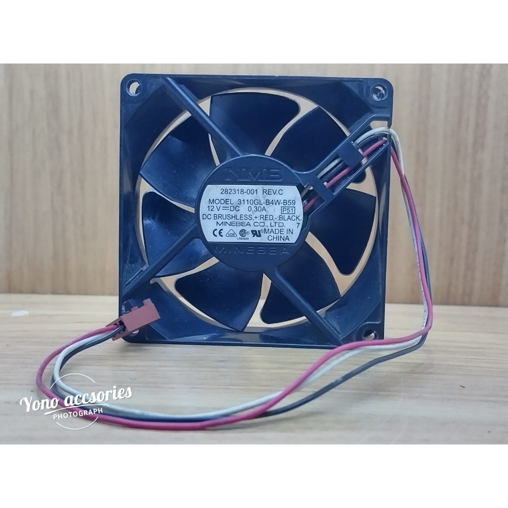 FAN 8CM NMB MINEBEA 3110GL-B4W-B59 DC.12 0.30A 3PIN ORI