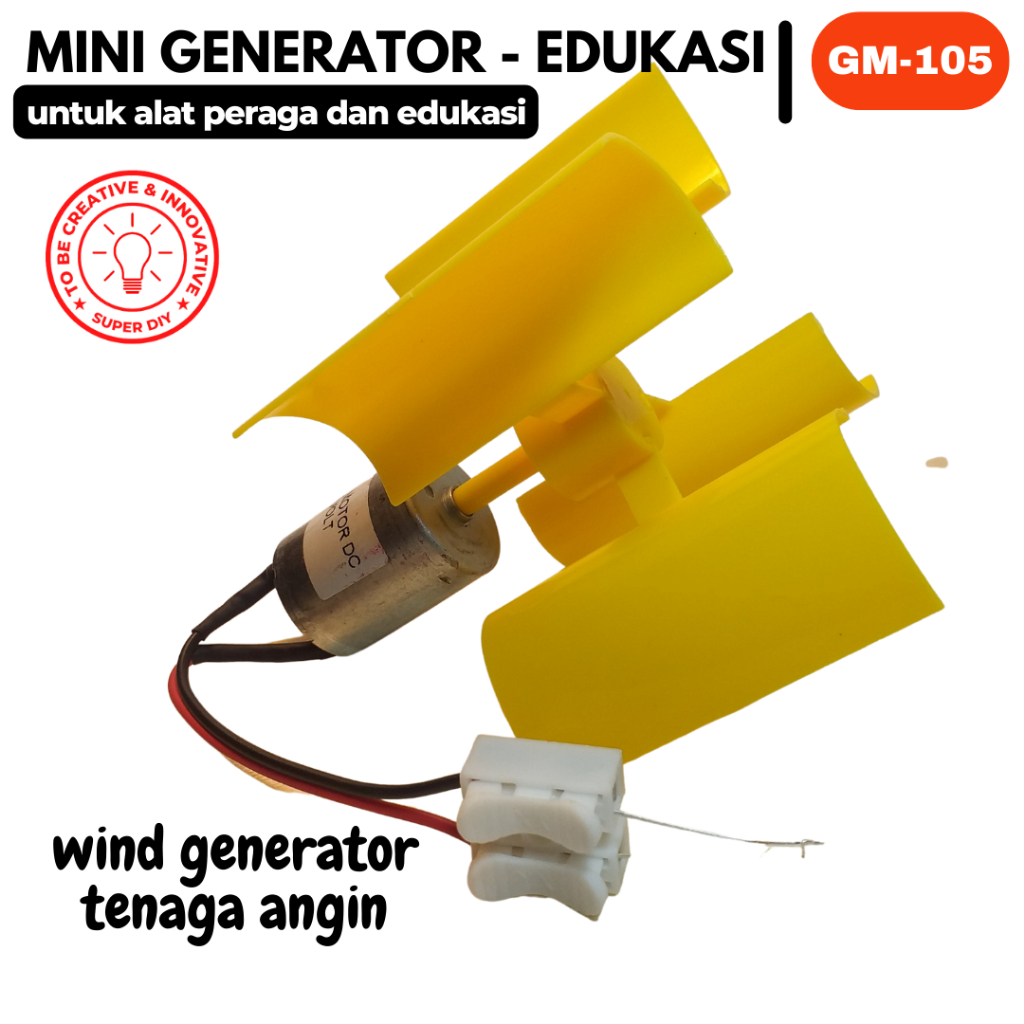 Dinamo Wind Turbine Generator DIY Kit Micro Motor GENERATOR MINI SEDERHANA UNTUK PRAKTIKUM