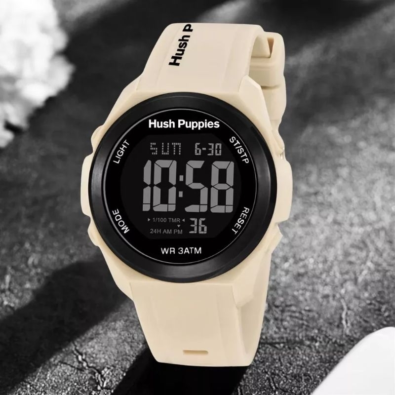 (BISA COD) Jam Tangan Wanita Digital /Fhasion Cewek HUSH PUPPIES  STRAP Rubber Termurah