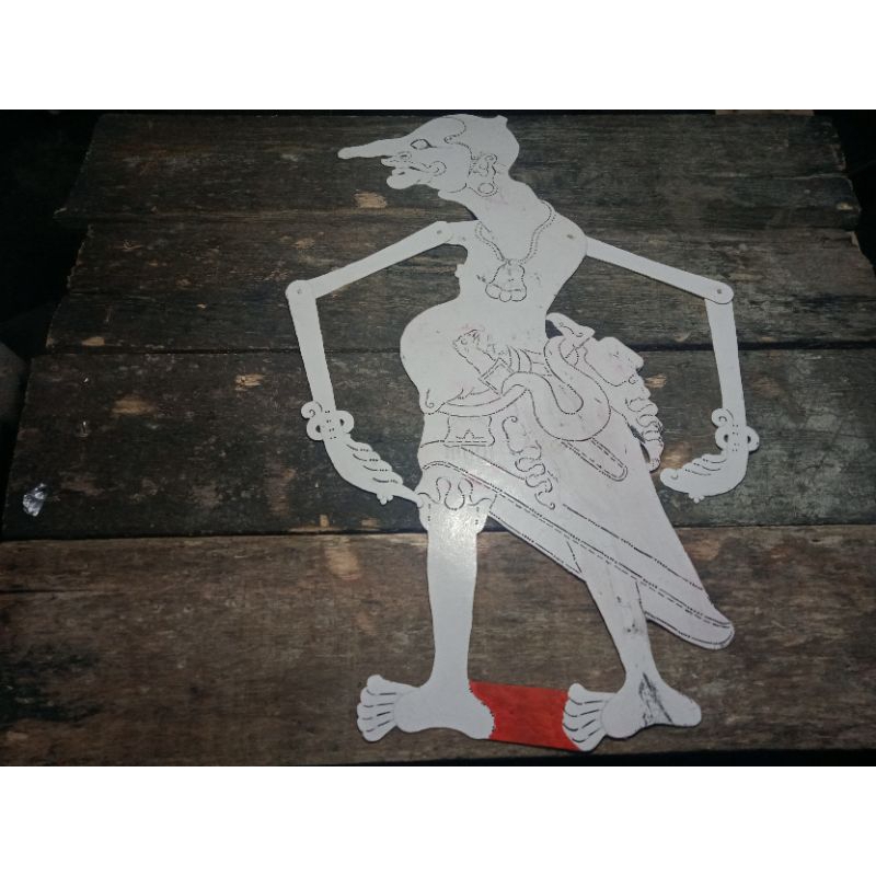 Wayang Kertas,Wayang Duplex Punokawan Petruk (Putihan/Mentah)