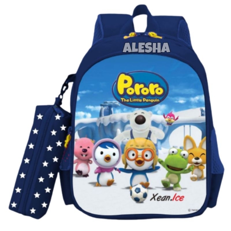 Tas Ransel Sekolah Anak PAUD TK  PREMIUM Karakter PORORO