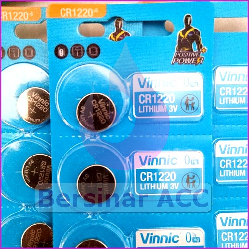 Batrai VINNIC CR 1220 CR1220 Alkaline 3V Baterai mainan anak drawing