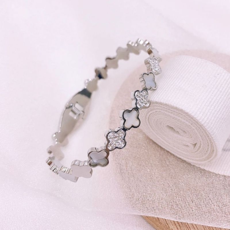 Gelang Titanium Asli kilau mirip emas asli Premium Quality Anti Karat Anti Alergi Bracelet Branded Band Stainless Steel Ori G0093