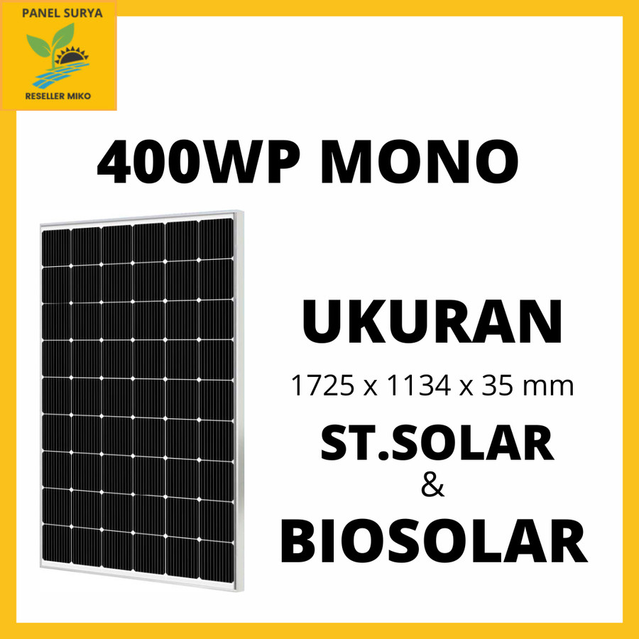 Panel Surya Mono 400WP Solar Panel 400 WP TERBARU - ST.SOLAR