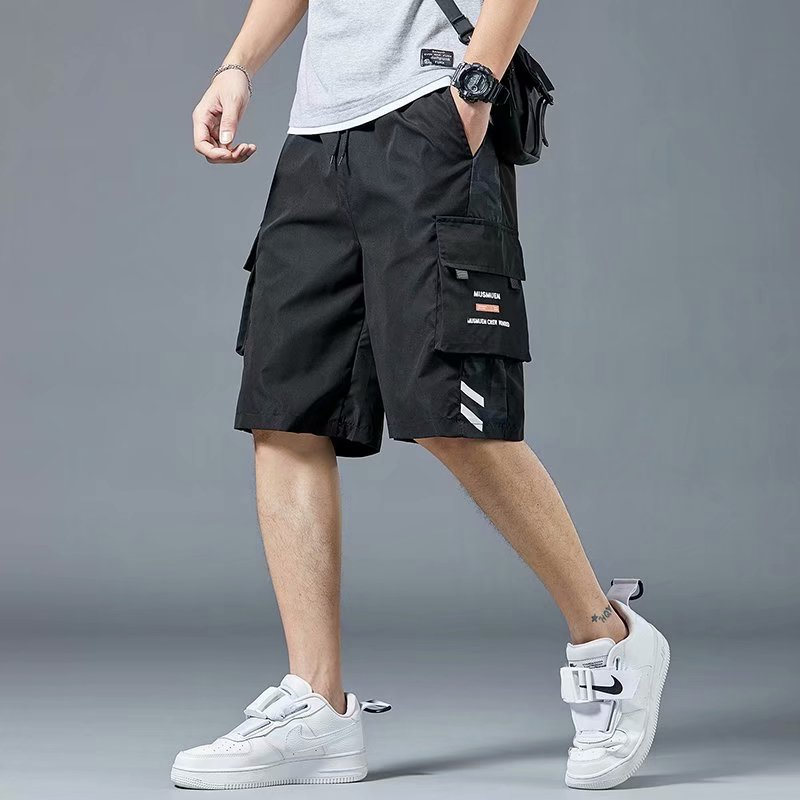 CARGO SHORTS MEN'S SUMMER NEW CASUAL SPORTS PANTS THIN PANTS IN THE TREND OF LOOSE FIVE PANTS KOREAN VERSION Short Pant CELANA PENDEK