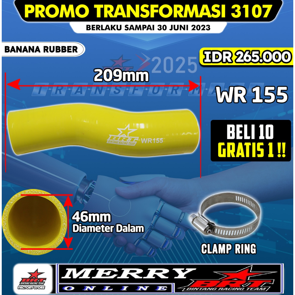 Promo Throttle Body dan Velocity BRT Super Flow TB WR 155 WR155 R15 VVA dan Holder