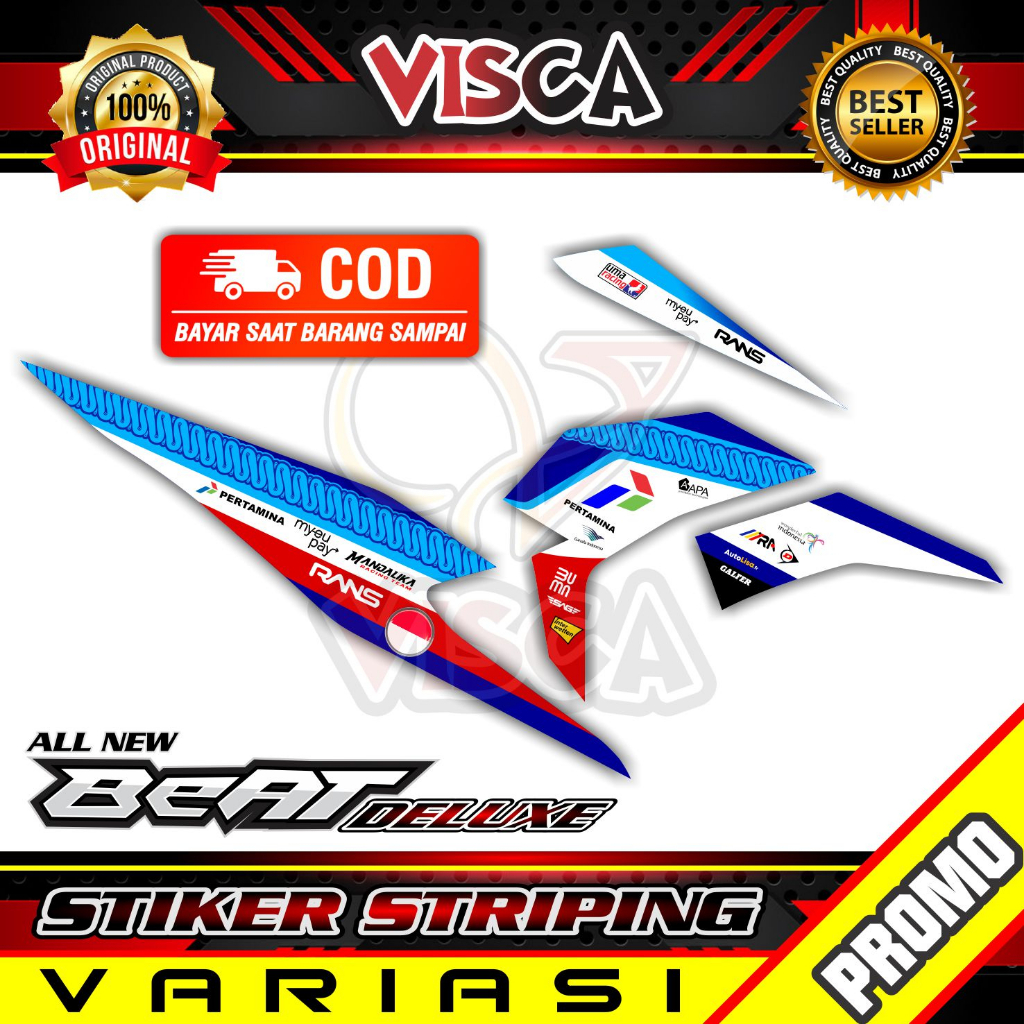 Stiker Striping Beat 2020 - Stiker Striping Beat 2021 - Stiker Striping Beat 2022 Variasi Mandalika