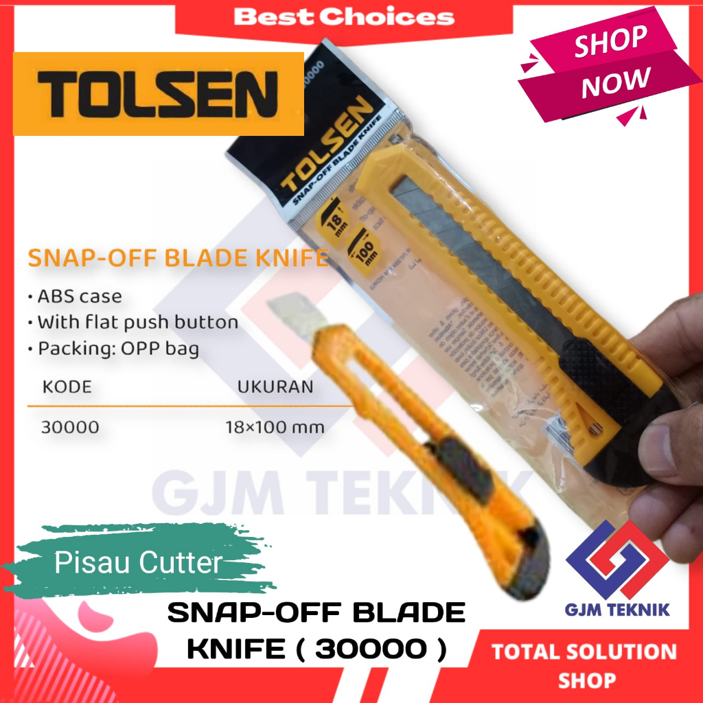 

CUTTER SNAP-OFF BLADE KNIFE TOLSEN - 30000