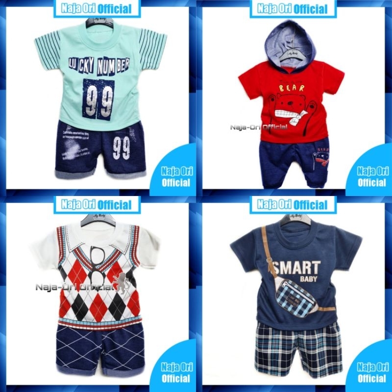 Setelan Baju Bayi Laki Laki 6 12 Bulan