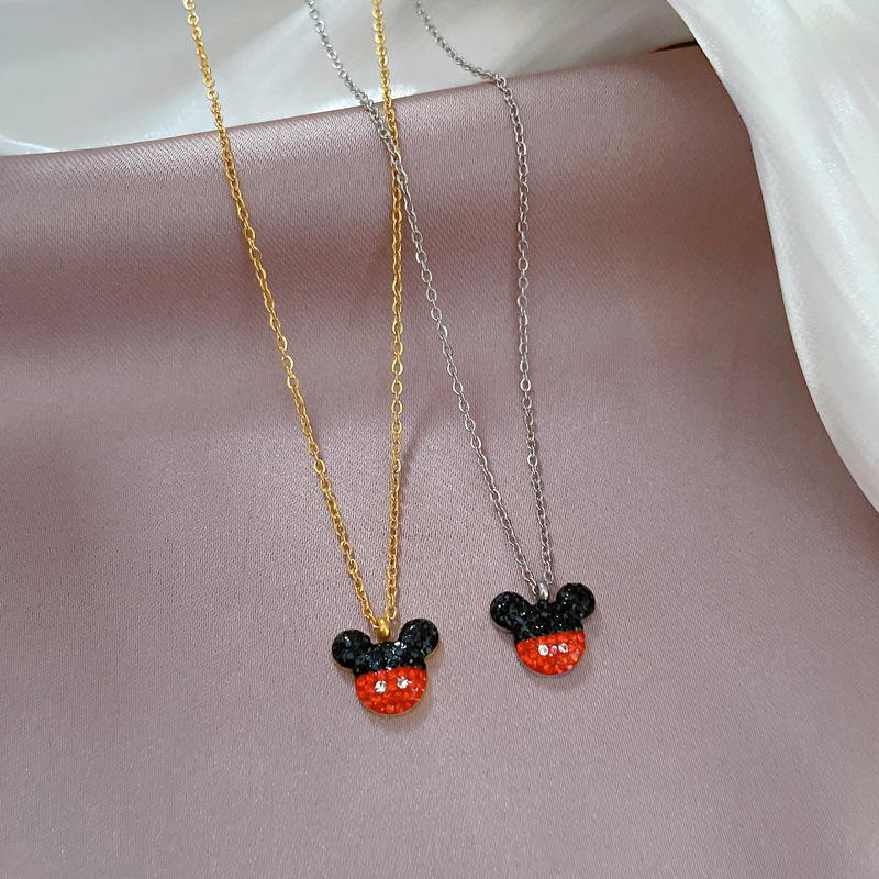 Kalung mickey titanium anti karat harga grosir bisa cod