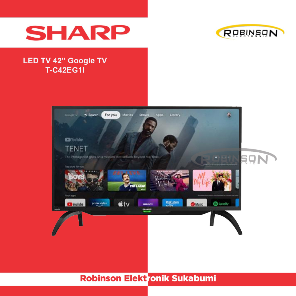 LED TV Sharp 42Inch 2T-C42EG1I Google TV