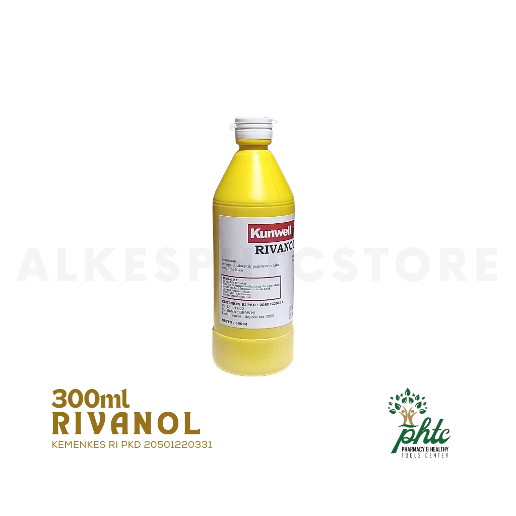 KUNWELL Rivanol 300ml l Larutan Pembersih Luka l Antiseptik 300 ml