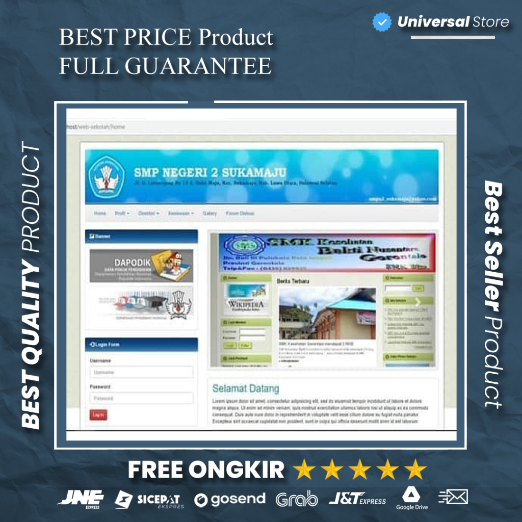 Source Code Aplikasi Web Sekolah PHP Codeigniter Belajar Skripsi Website Premium Lifetime