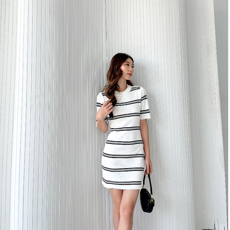 Erica Stripe Dress / Casual Dress / Stripe Dress / Mini Dress / Korean Dress