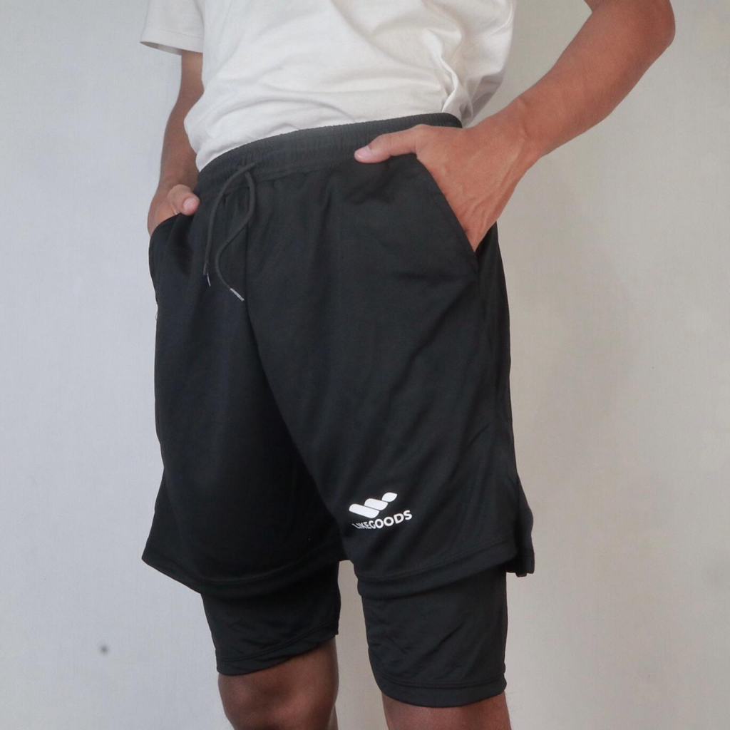 Celana Pendek olahraga dan Legging pendek Likegoods sport pria dan wanita original
