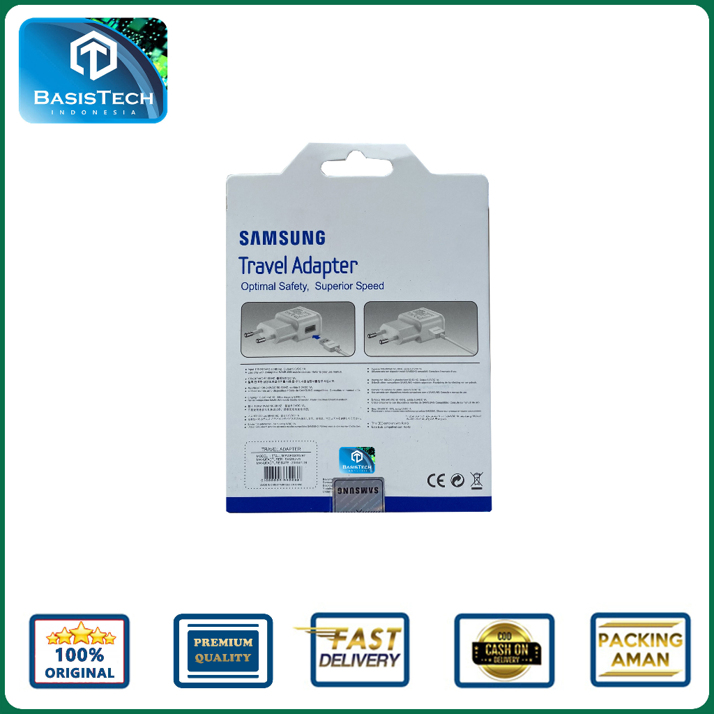 CHARGER SAMSUNG MICRO USB FAST CHARGING 15W ETA-U90EWE ORI99 BASISTECH BEST QUALITY