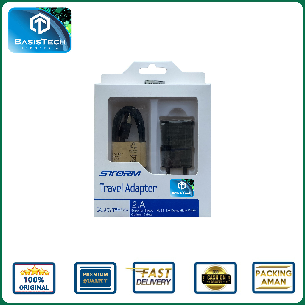 CHARGER CASAN MICRO USB 2.A STORM TABASISTECH ORIGINAL QUALITY