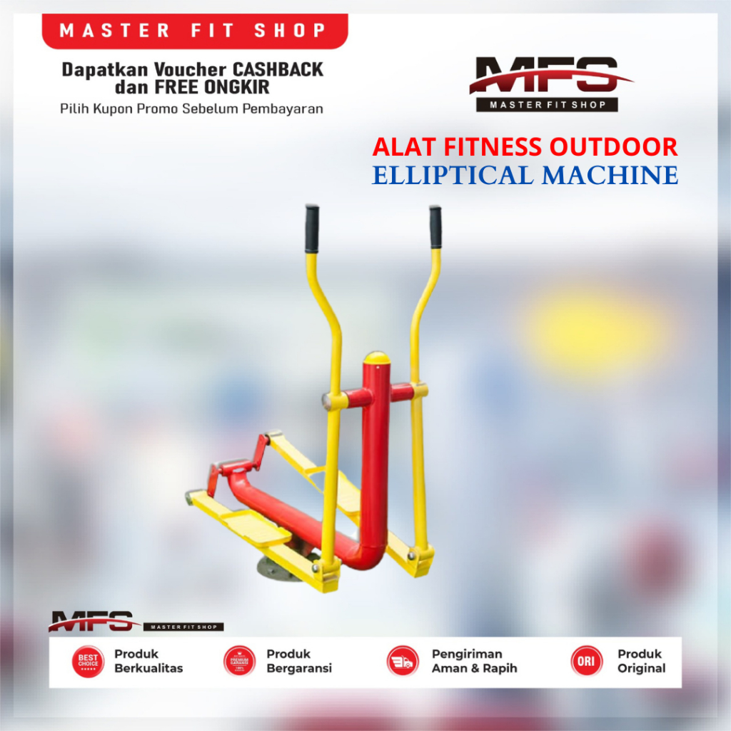 Elliptical machine Alat fitness outdoor taman luar ruangan