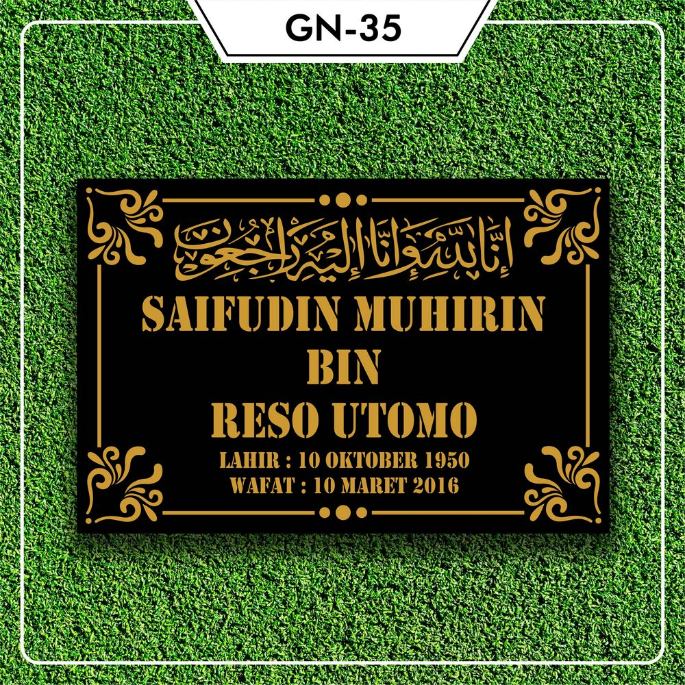 JASMINE_SHOPE SEHARI JADI NISAN ISLAM AKRILIK CUSTOM / NAMA MAKAM / NAMA KIJING / NISAN AKRILIK CUST