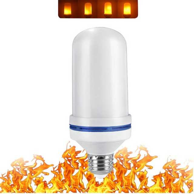 Lampu Bohlam LED Api Obor Flickering Flame Light E27 Blue Light 9W Lampu Hias Unik Efek Api Berkualitas