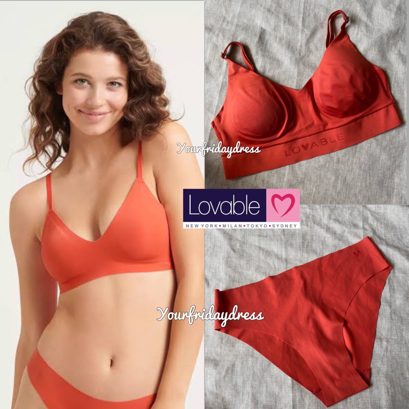 [MATCHING SET] LOVABLE ZERO Feel Bralette and panty Unwired Padded Home and sport Bra Pad Bh Wirefree Rumah Tidur Tanpa Kawat wireless Sleep Bra and Panty Set CD Celana Dalam Highwaist mid waist seamless panties briefs simles no panty line matching