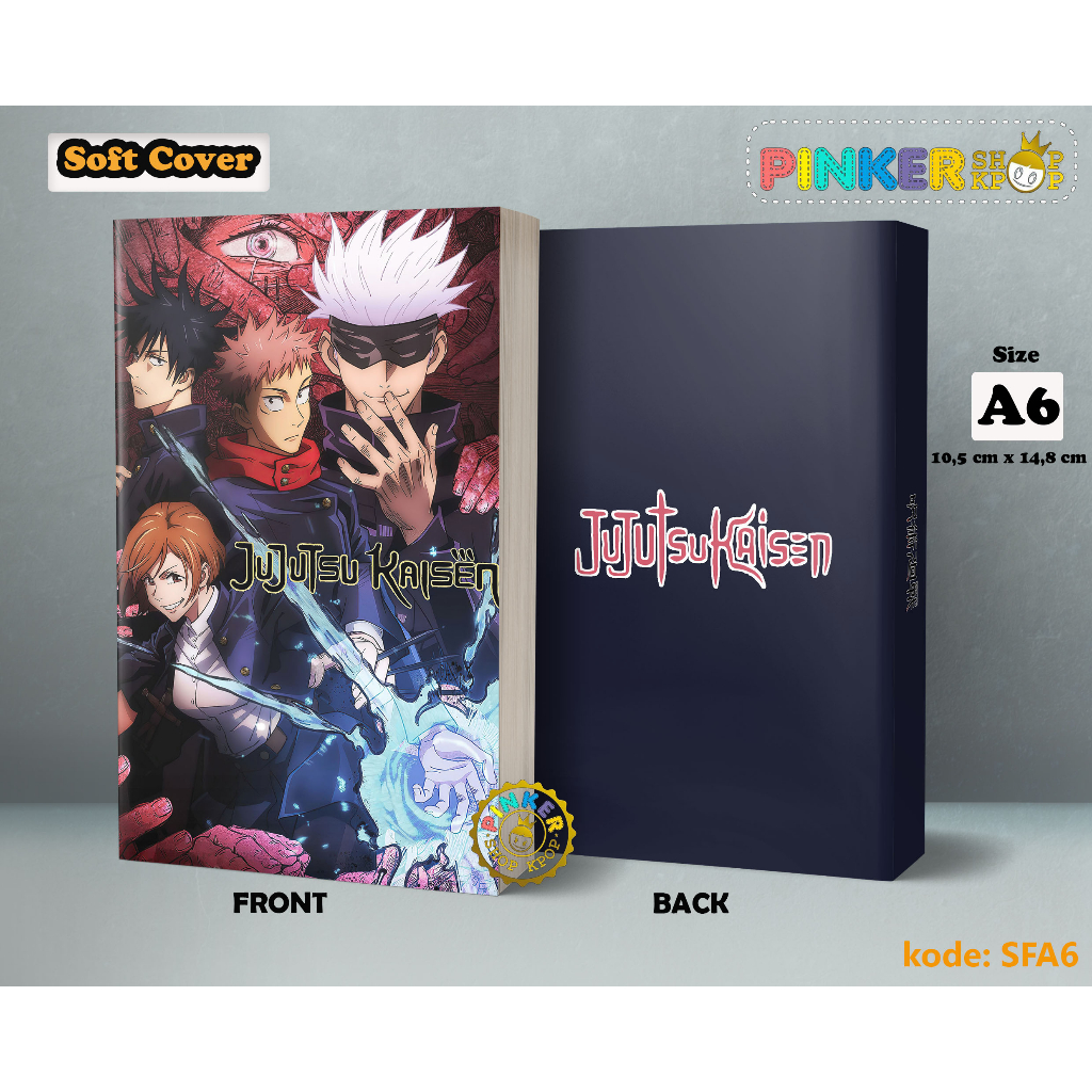 

(SFA6) Pocket Note Anime Jujutsu Kaisen Season 1 Softcover A6/A5 Buku Tulis catatan Notes Agenda Planner Jurnal