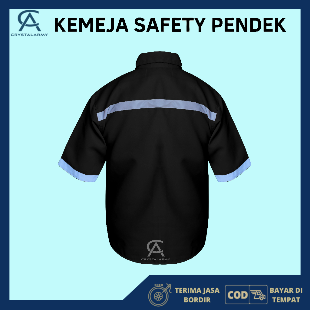 Atasan Kerja Lengan Pendek / Kemeja Safety Pendek / Wearpack Safety / Setelan Baju