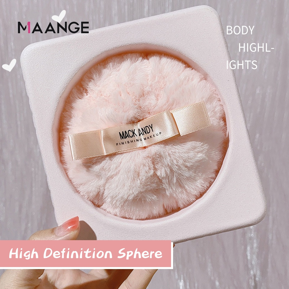 MAANGE Sponge Make Up Soft Highlight Ball High Gloss Powder Puff Termasuk Sorotan 1334