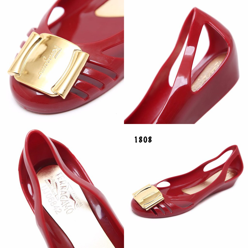 Sepatu Flatshoes Salvatore Ferragamo 1808 Flatsoes Mengkilap Wangi Nyaman Elegant