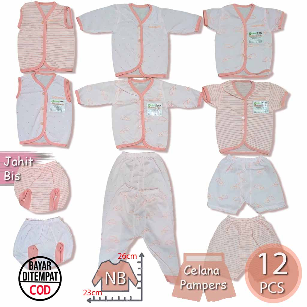 18 Pcs Peach Monochrome Baju Bayi Celana Bayi Setelan Bayi Baju Bayi Newborn Baju Bayi Baru Lahir Atasan Bayi Baju Bayi Kado Murah Baju Bayi Lucu Baju Bayi Seri Ekonomis Gift Set