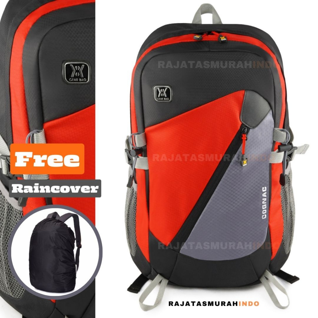 RTM - Ransel Gear Bag 13159 COGNAC - Ransel Outdoor Pria FREE RAINCOVER - Ransel Laptop - Ransel Pria