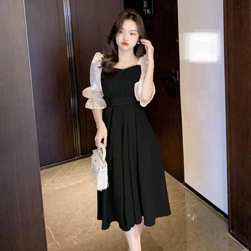 DRESS GLIZE / DRESS MIDI KOREAN STYLE / BOAT NECK CASUAL