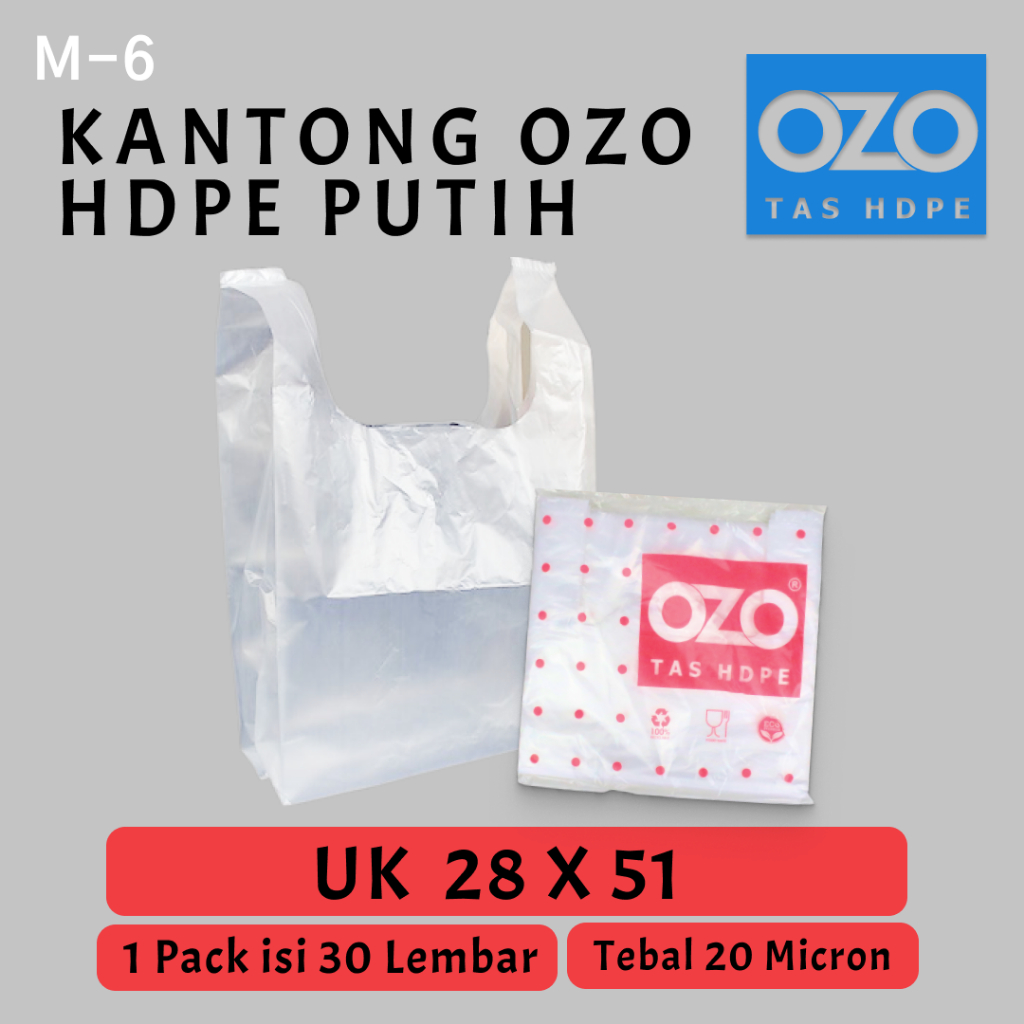 Kantong Plastik Kresek Bening Tebal UK 28x51 cm HDPE