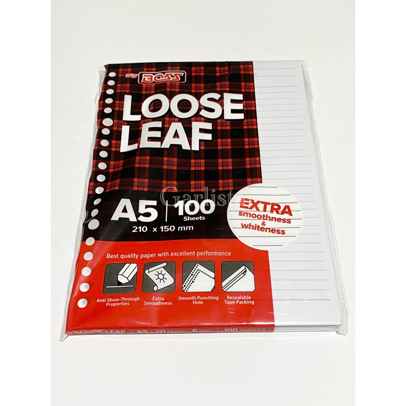 

Kertas Isi Binder A5 Isi 100 Lembar / Loose Leaf A5 Isi 100 Lembar