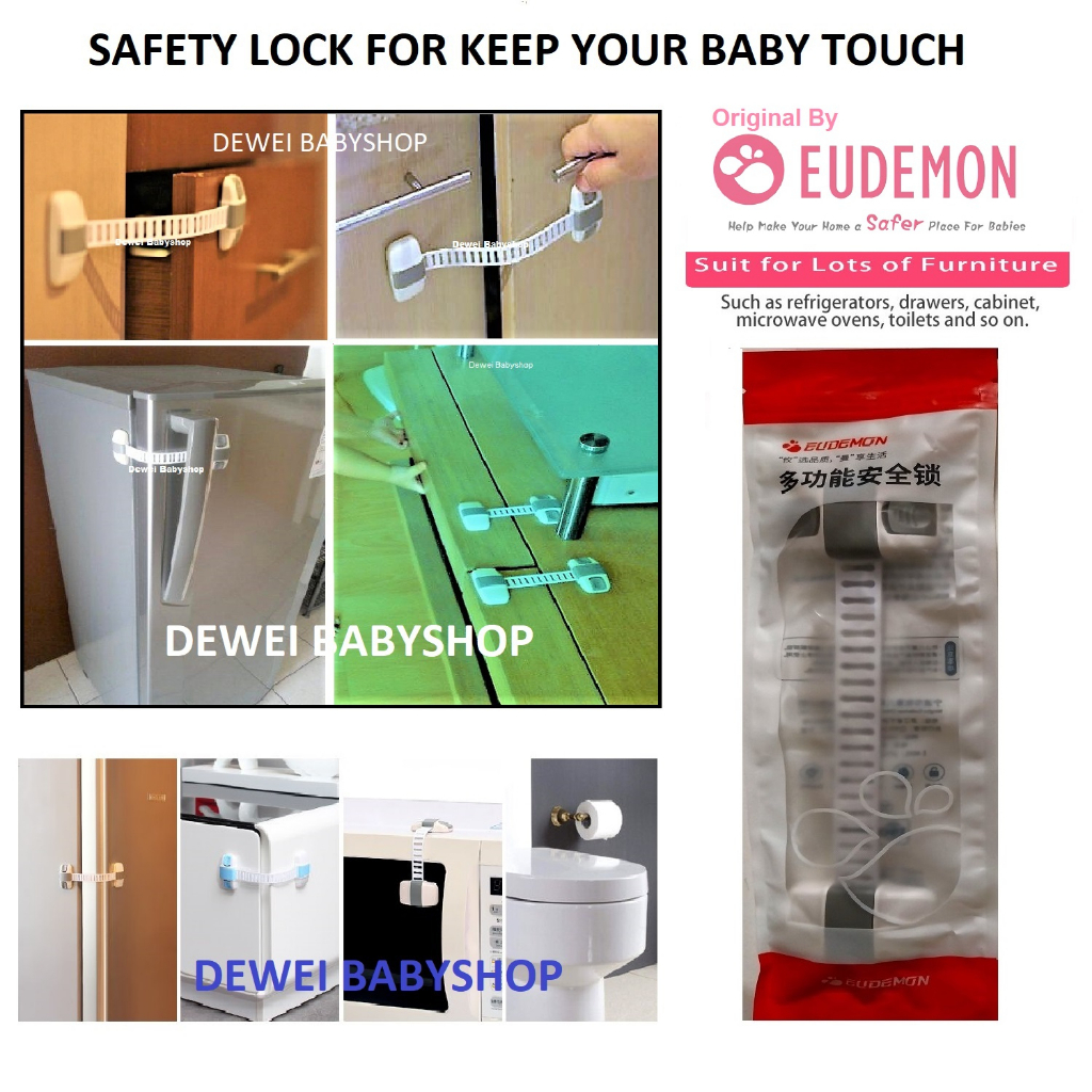 Kunci Pengaman Laci Lemari Anak Bayi (Baby Safety Lock / Alat Pengunci Pintu Rak Cabinet / Peti Es / Kulkas)