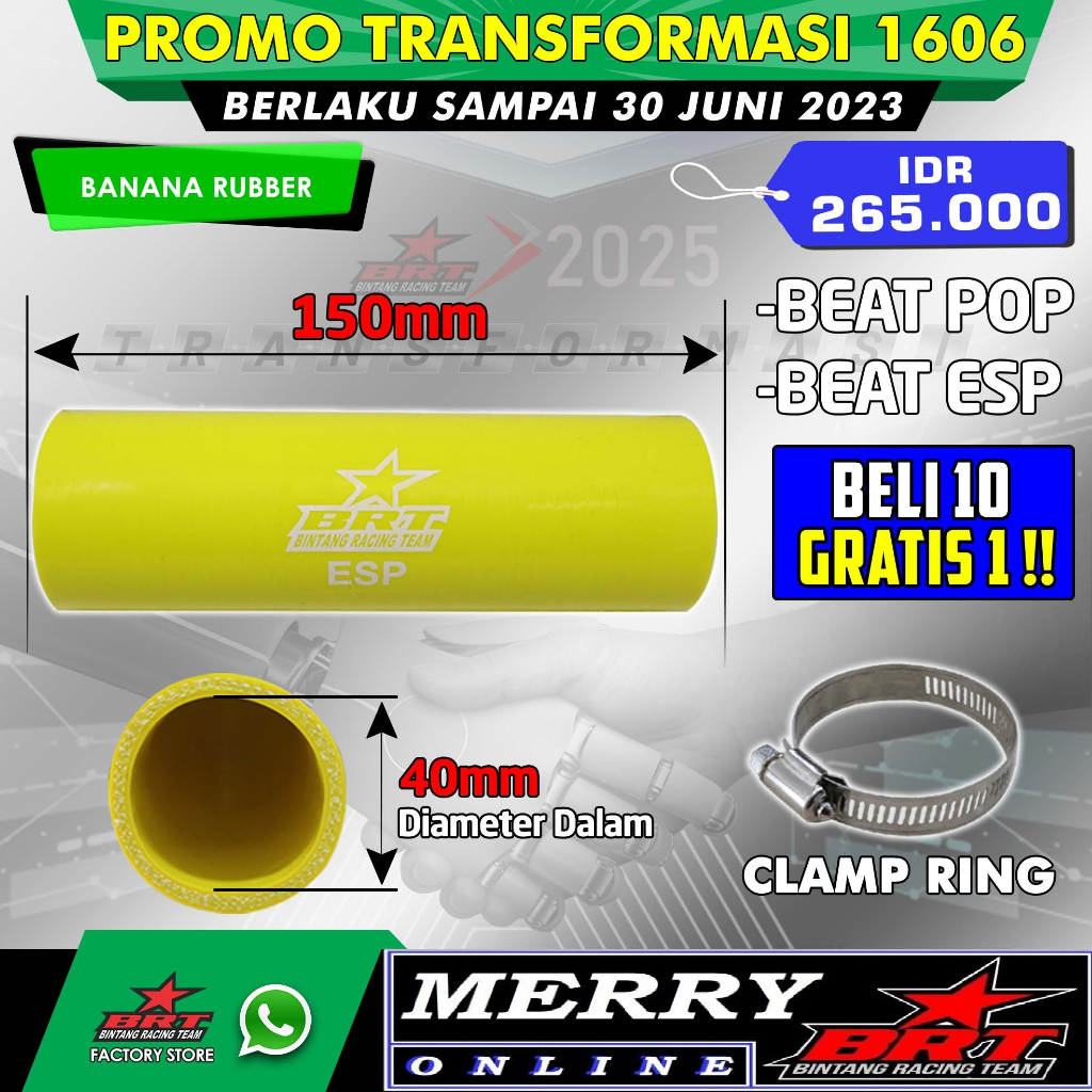 Throttle Body BRT TB Beat Scoopy Spacy FI dan Beat POP Beat Scoopy Street Vario 110 FI ESP 28mm 30mm