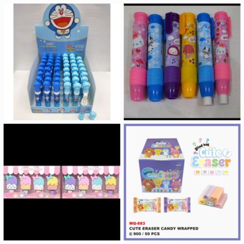 

PENGHAPUS STIP MEKANIK LANTU LT 309-3/ 309-11/sport ball 675/tangan Hello Kitty tangan Doraemon/ 1 Set Isi 4 Bentuk Food Drink Makanan Minuman Ice Cream ES KRIM 6616 /toast bread/candy wrappe dino cuted