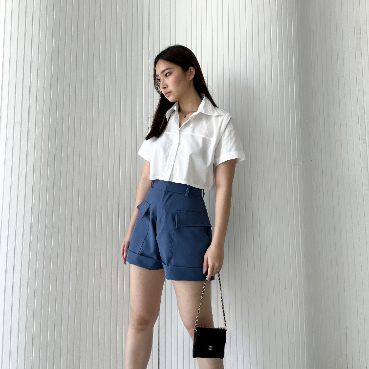 Regi Pocket Shorts / Celana Pendek Wanita / Casual Pants / Korean Style