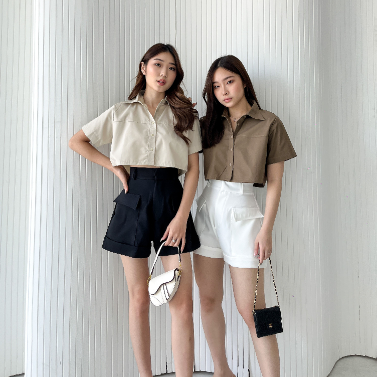 Regi Pocket Shorts / Celana Pendek Wanita / Casual Pants / Korean Style