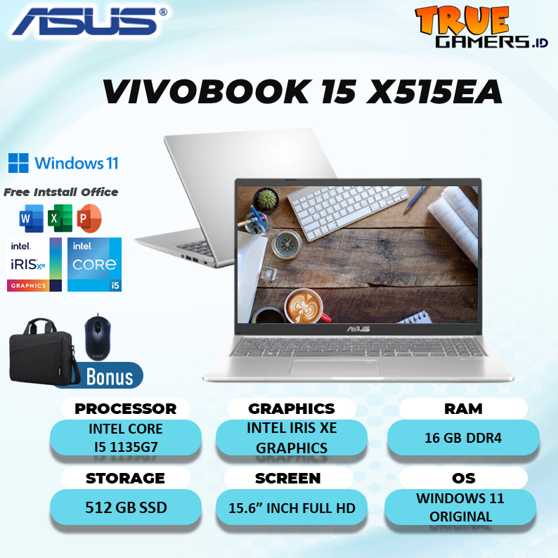 Laptop Asus Vivobook 15 X515EA I5 1135G7 16GB 512SSD 15 Inch Full HD