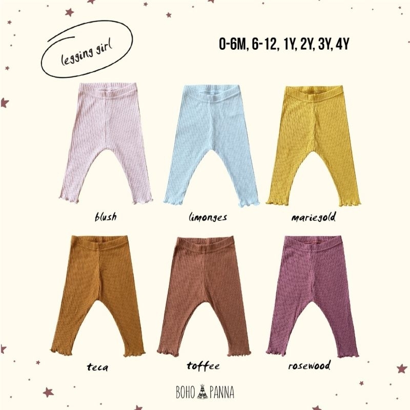 BOHOPANNA - LEGGING GIRL 0-4TAHUN - CELANA ANAK - LEGGING ANAK - CELANA BAYI