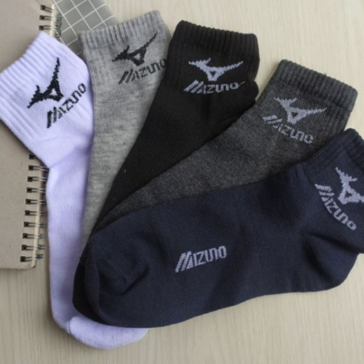 (RANDOM) 6 PASANG KAOS KAKI SPORT PENDEK 3/4/KAOS KAKI MIZUNO DEWASA UNISEX